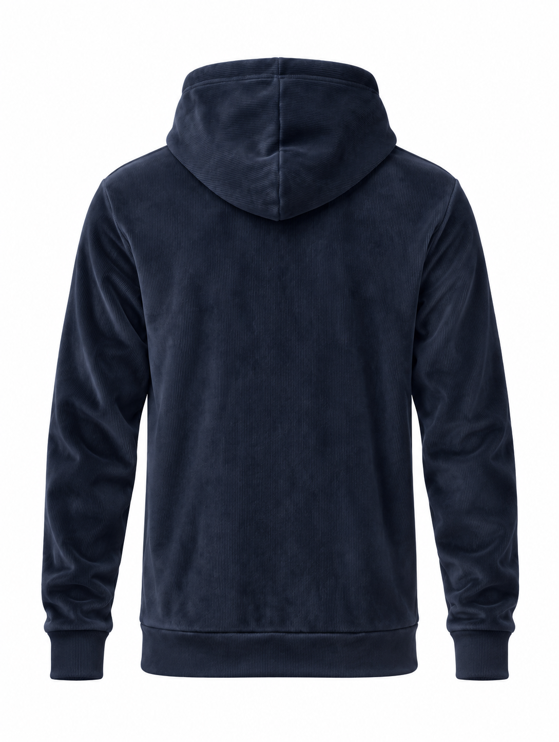 “The Erik” Stretch Corduroy Hoodie in Navy
