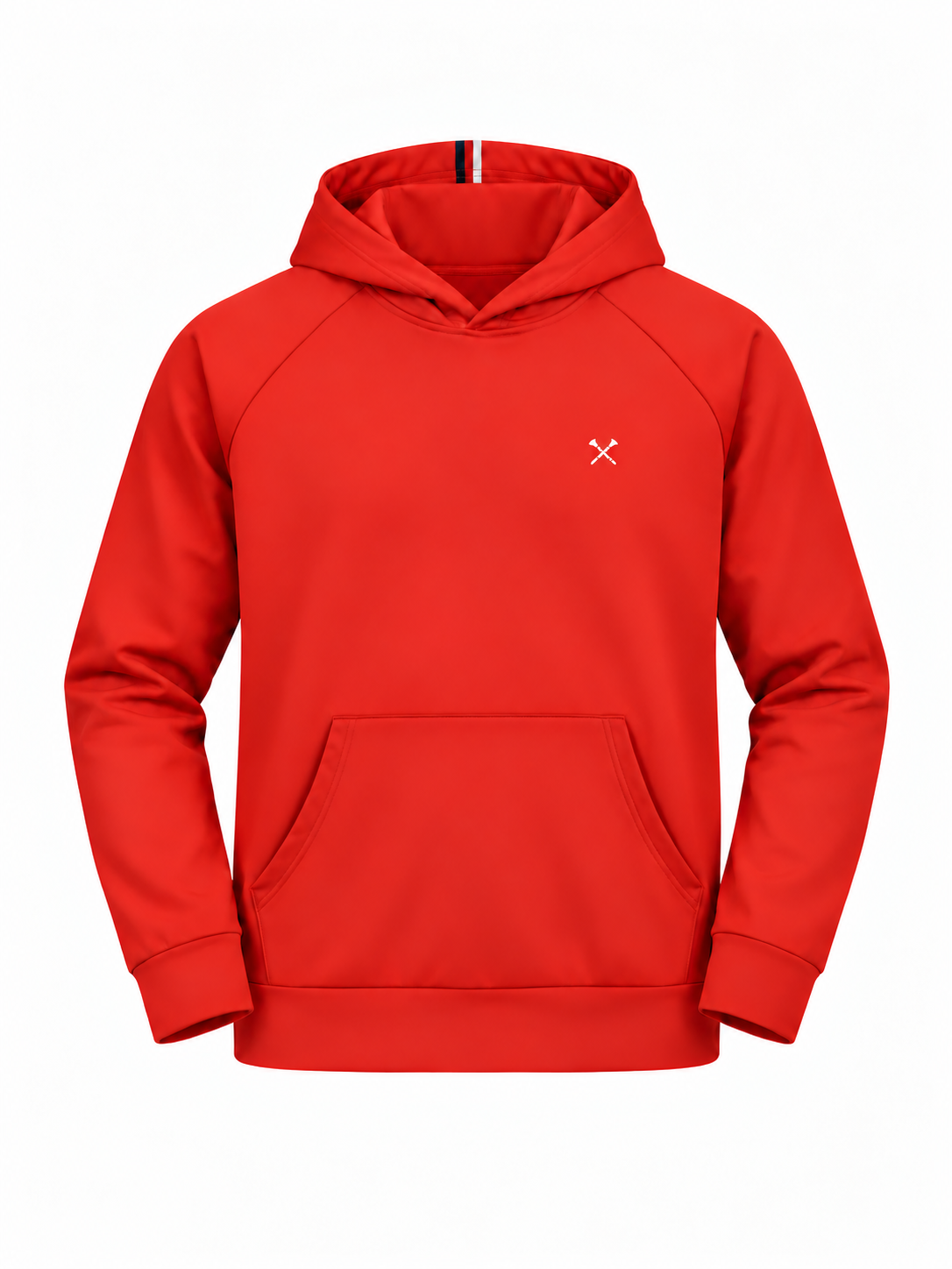 “The Eddie” Three-Stripe Hoodie in Red