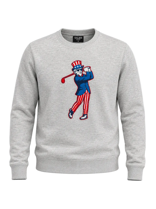 Patriot Pete Crewneck Sweatshirt in Gray