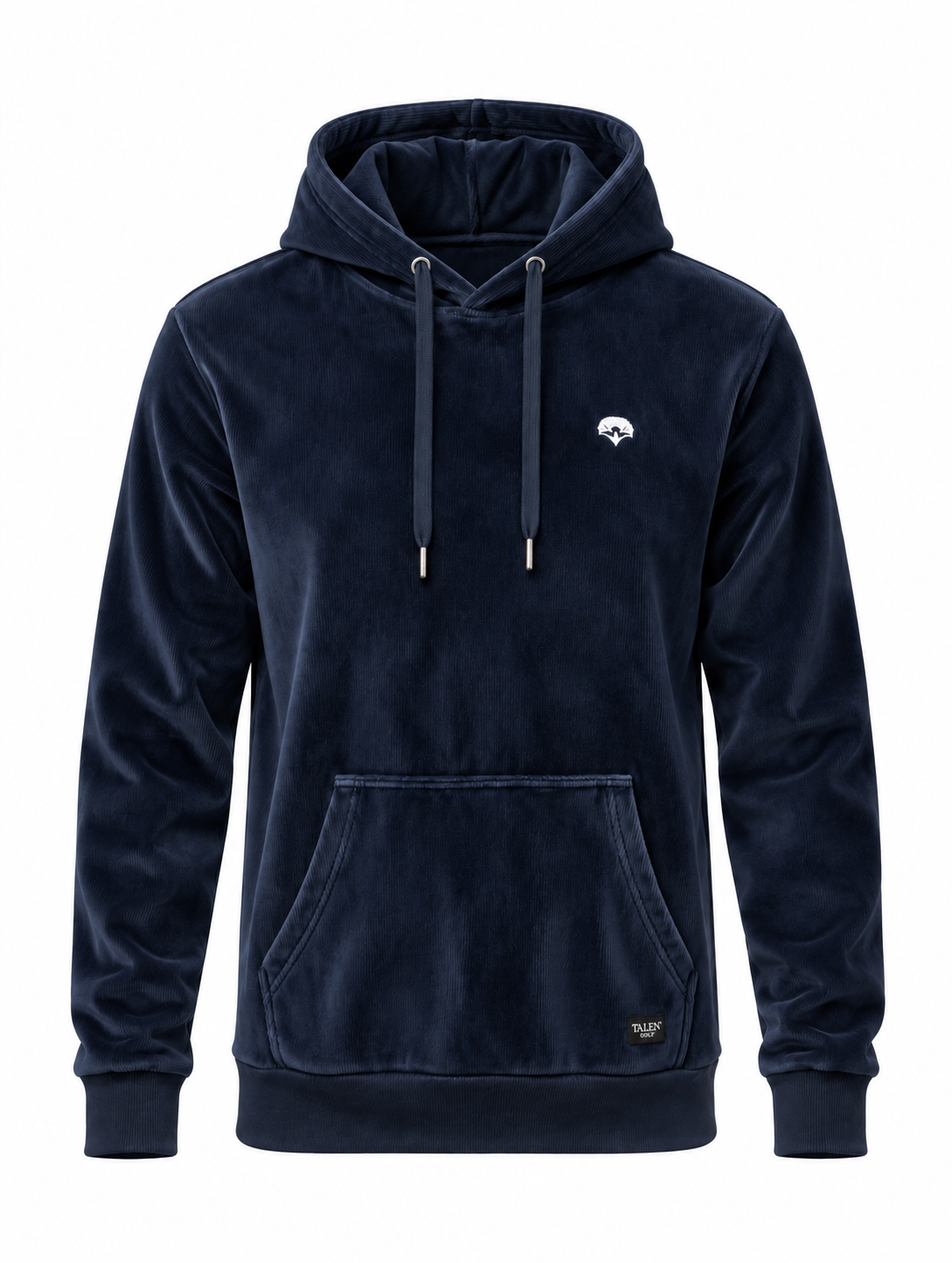 “The Erik” Stretch Corduroy Hoodie in Navy