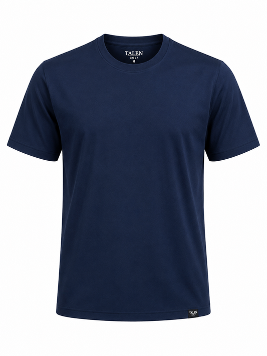 “The Tully” Stretch Cotton Tee in Navy
