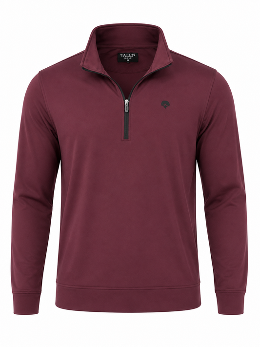“The Joseph” Quarter Zip in Maroon