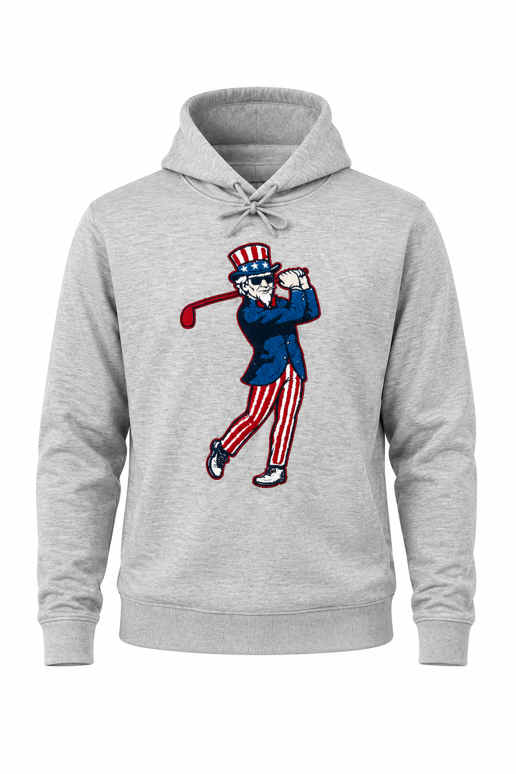 Patriot Pete Hooded Sweatshirt in Gray