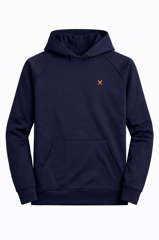 Navy Three-Stripe Hoodie