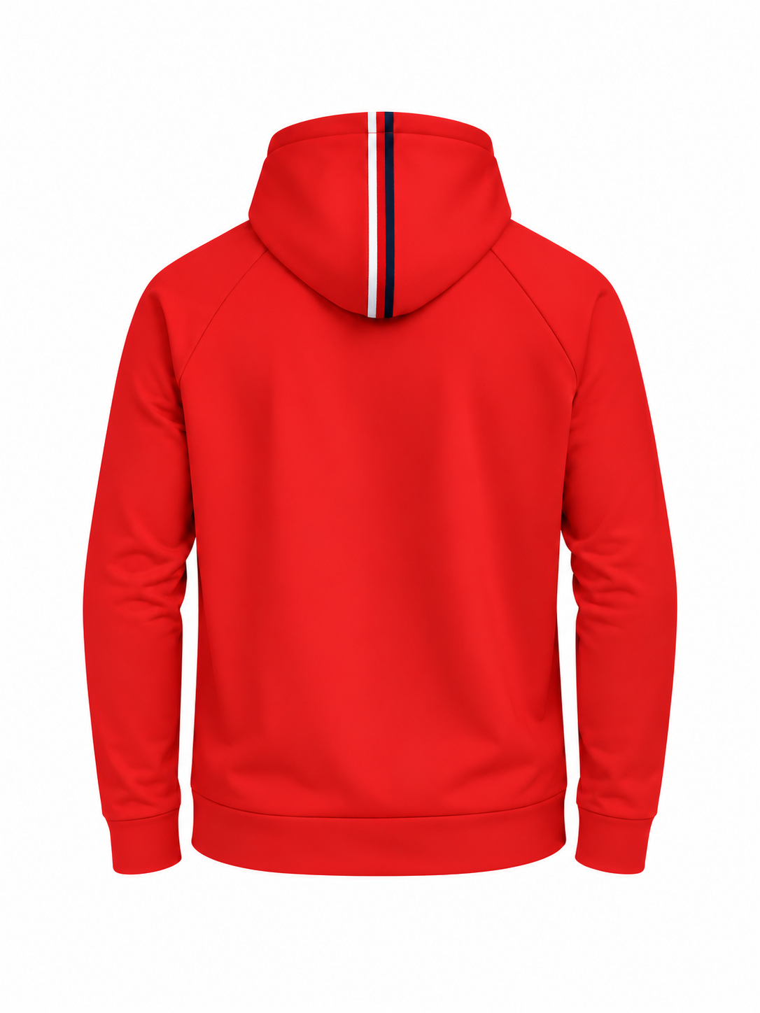 “The Eddie” Three-Stripe Hoodie in Red