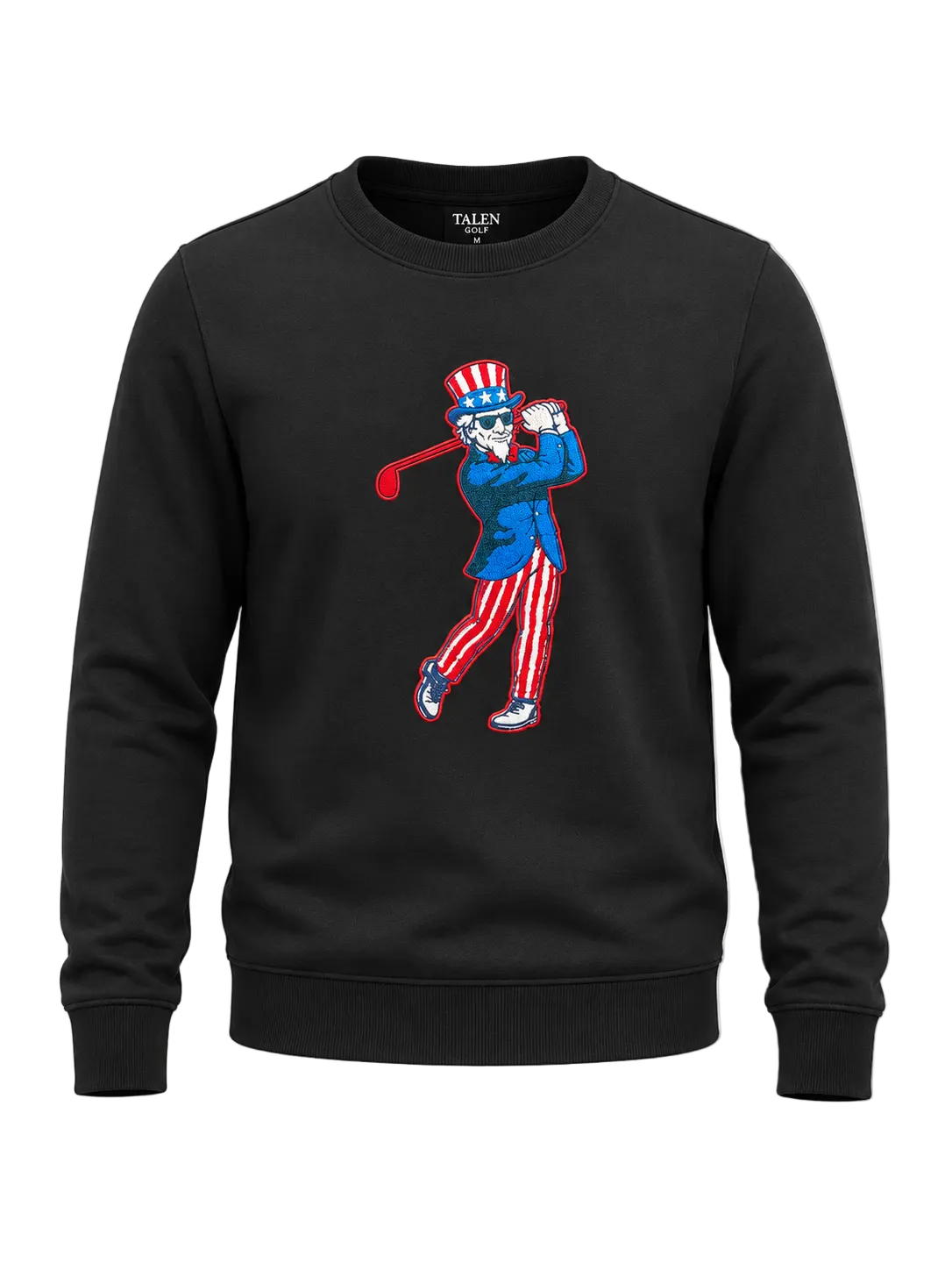 Patriot Pete Crewneck Sweatshirt in Black