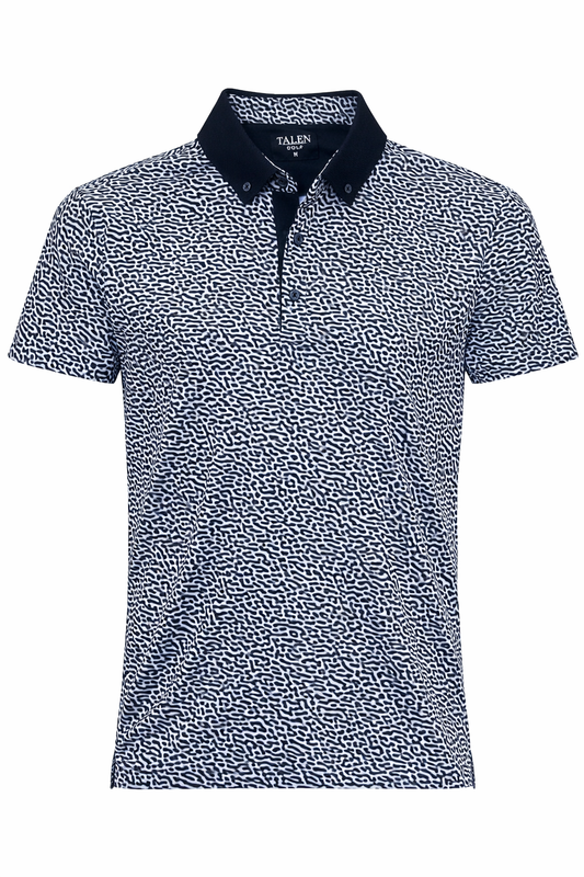 Gray TALEN Print Performance Polo