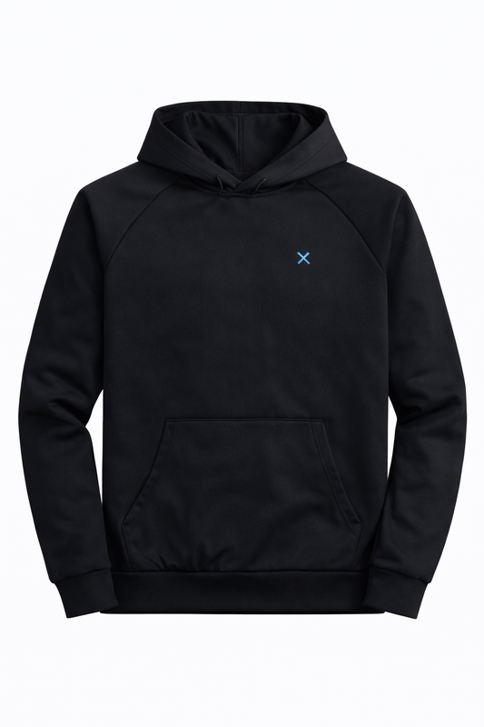 Black Three-Stripe Hoodie