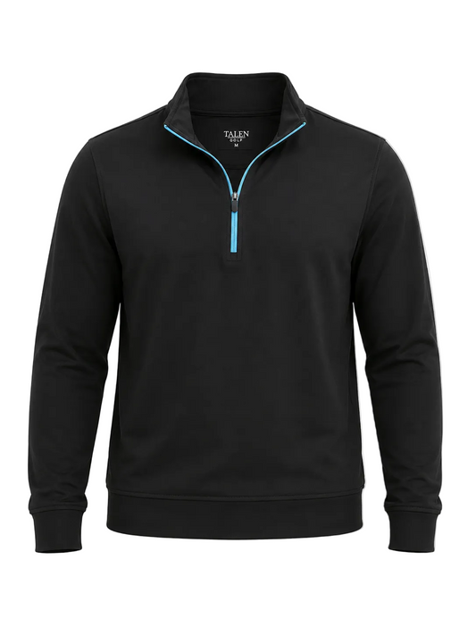 “The Benjamin” Quarter Zip in Black