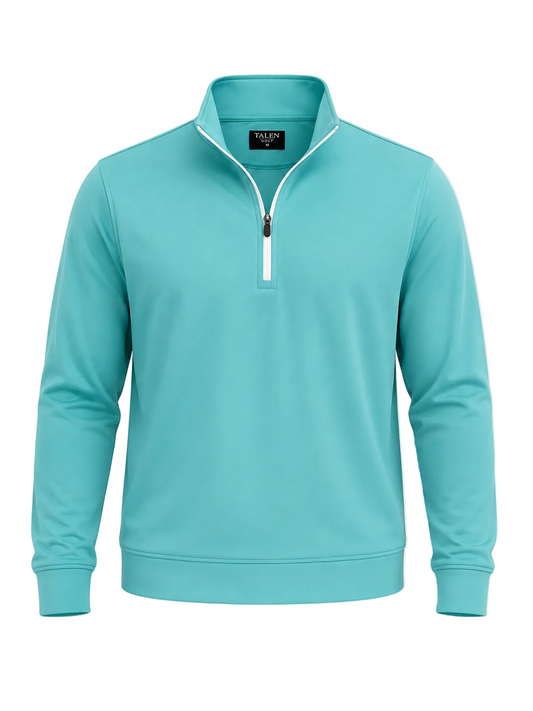 “The Benjamin” Quarter Zip in Teal