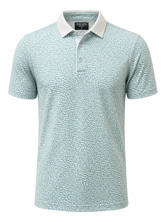 Sea Foam Green TALEN Print Performance Polo