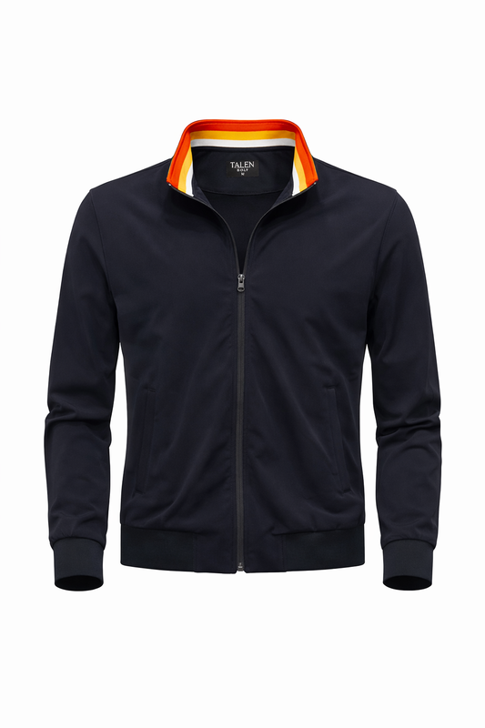 Navy Performance Zip Jacket