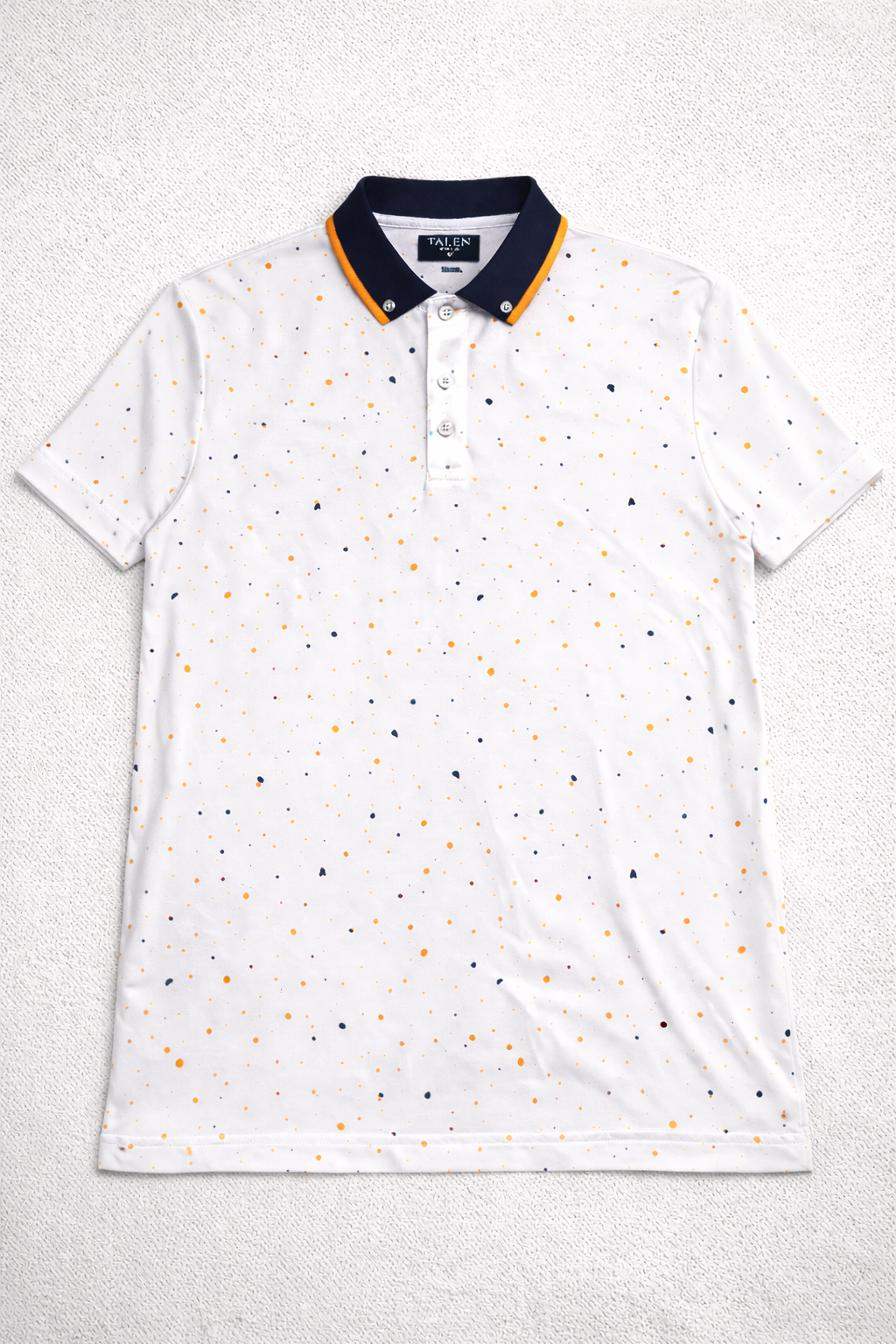 White Paint Splatter Polo